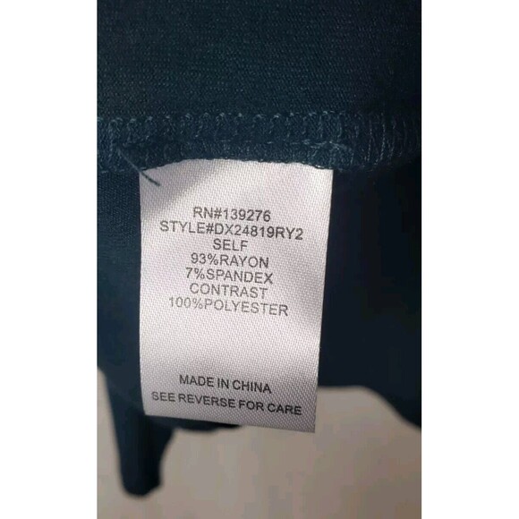 Daniel Rainn Blouse Top Plus 3X Hunter Green Pintuck Polka Dot Sheer Shoulders - Picture 9 of 9